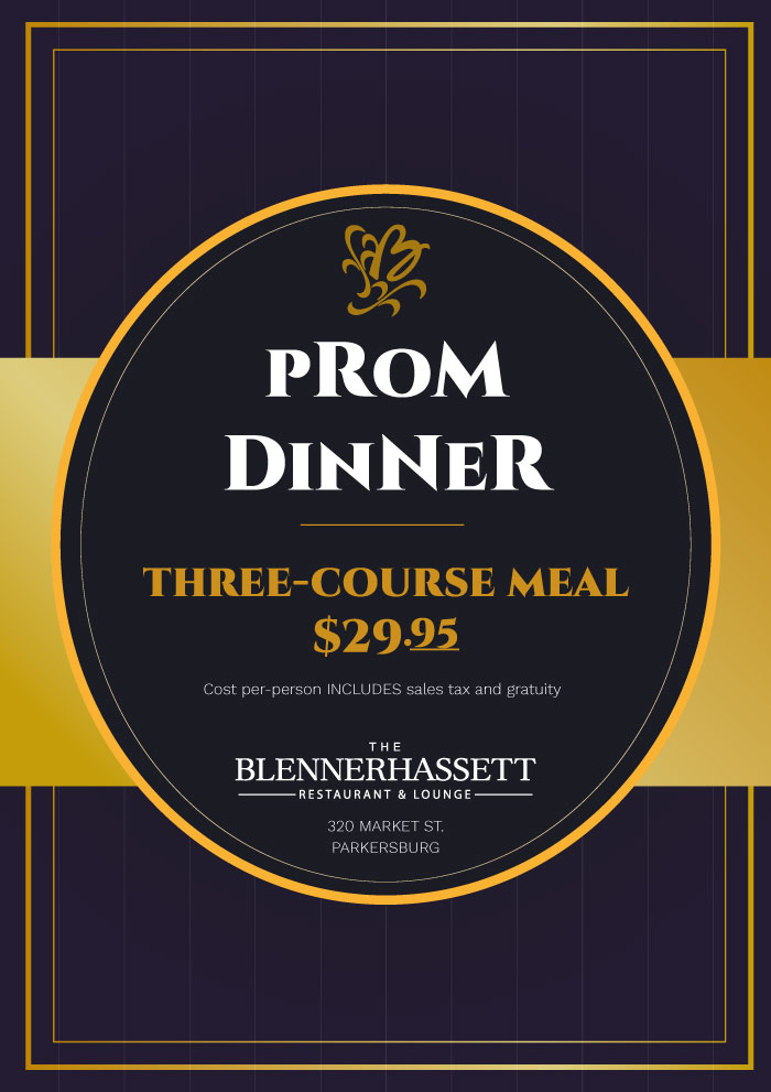 Prom Dinner Three-Course Meal 29.95